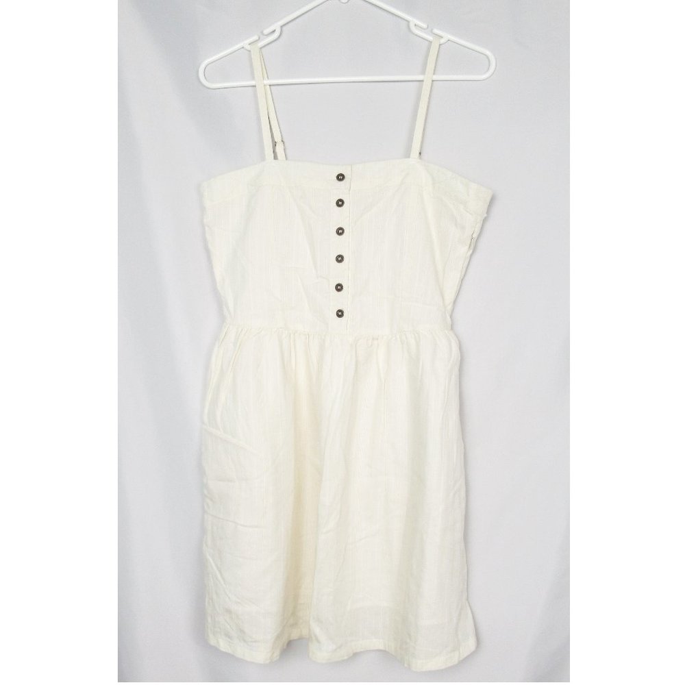 Tulle Pinafore Style Babydoll Jumper Dress Ivory White - Medium